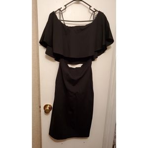 Off shoulder black two piece set